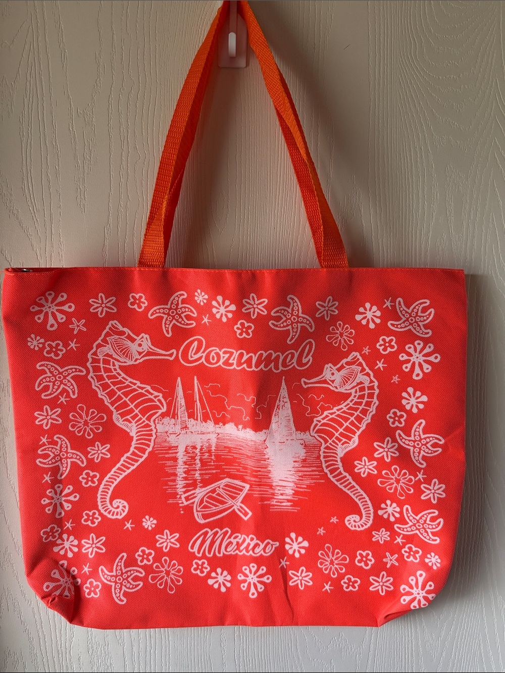 Cozumel Mexico Orange Beach Tote Bag